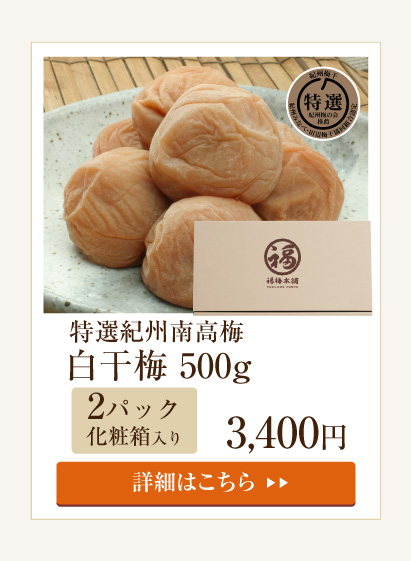 白干梅500g（化粧箱入）