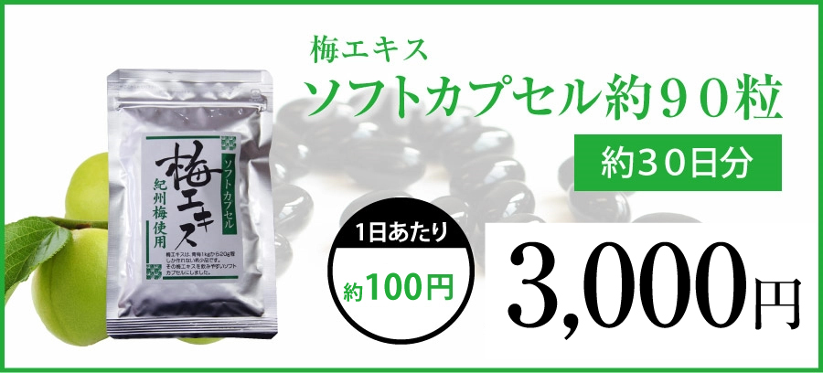 梅エキスソフトカプセル９０粒の商品画像
