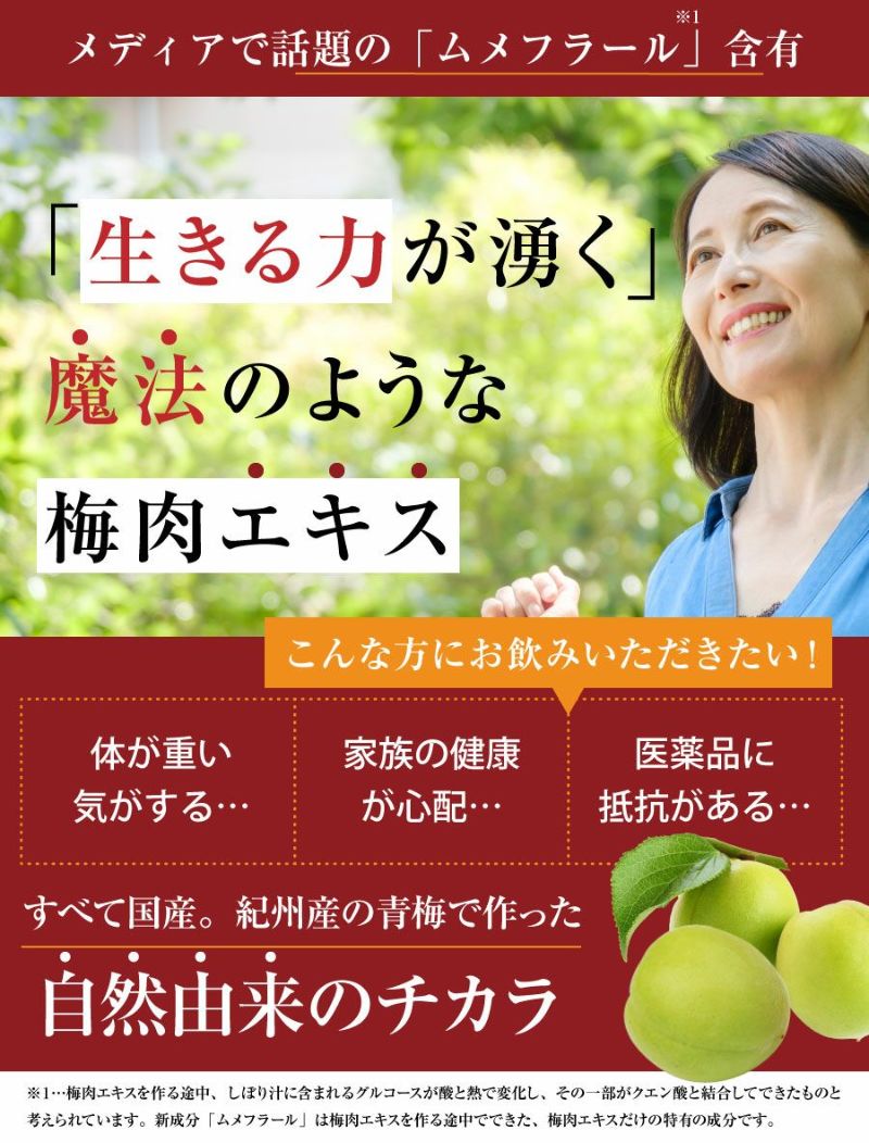 青梅の果汁を煮詰めて作る昔からの梅の健康食品 【梅エキス（梅