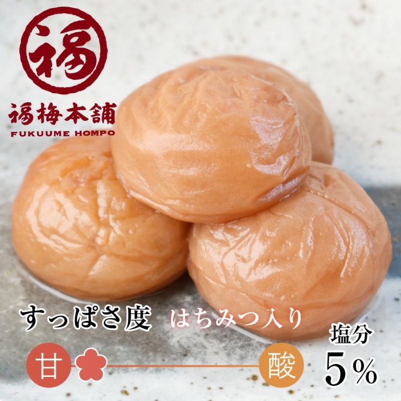 特選紀州南高梅 あまみつ梅500g（塩分約5％）減塩のはちみつ梅干し | 紀州梅干し専門店 福梅本舗